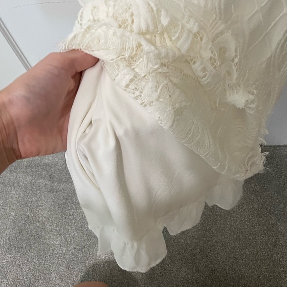 Alfani White Lace Top Size Small - Picture 4 of 5